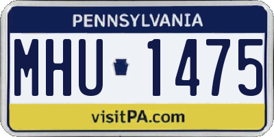 PA license plate MHU1475