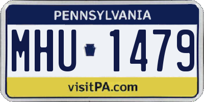 PA license plate MHU1479