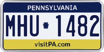 PA license plate MHU1482