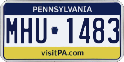 PA license plate MHU1483