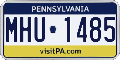 PA license plate MHU1485