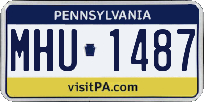 PA license plate MHU1487