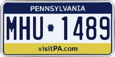 PA license plate MHU1489