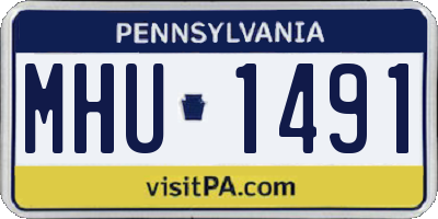 PA license plate MHU1491