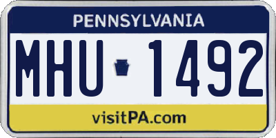 PA license plate MHU1492