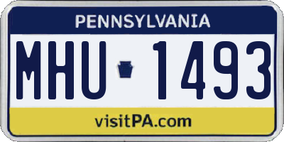 PA license plate MHU1493