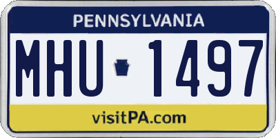 PA license plate MHU1497