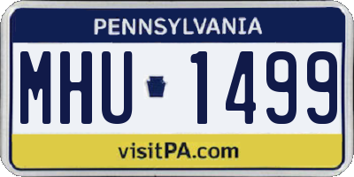 PA license plate MHU1499