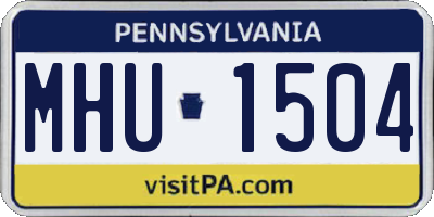 PA license plate MHU1504
