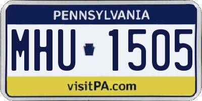 PA license plate MHU1505