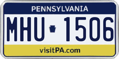 PA license plate MHU1506