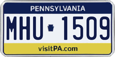 PA license plate MHU1509