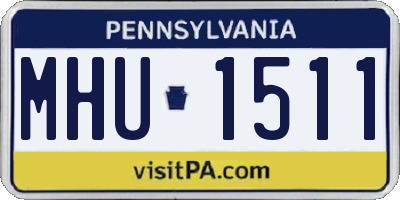 PA license plate MHU1511