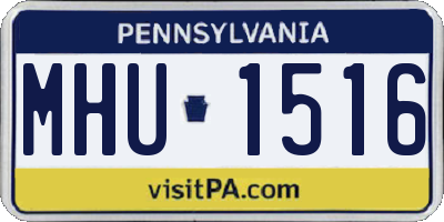 PA license plate MHU1516