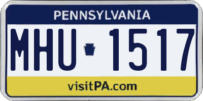 PA license plate MHU1517