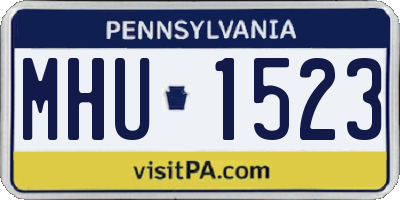 PA license plate MHU1523