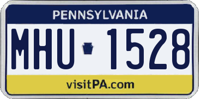 PA license plate MHU1528