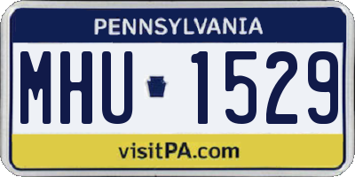 PA license plate MHU1529