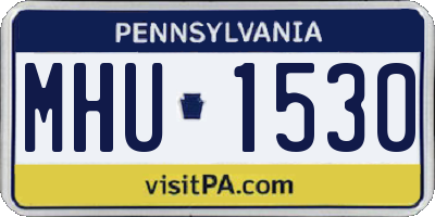 PA license plate MHU1530