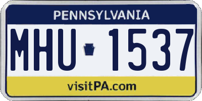 PA license plate MHU1537