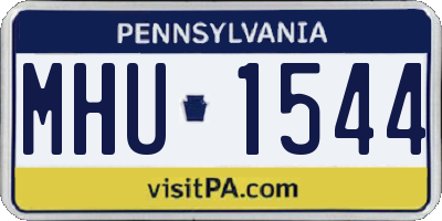 PA license plate MHU1544
