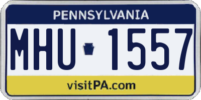PA license plate MHU1557