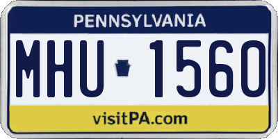 PA license plate MHU1560