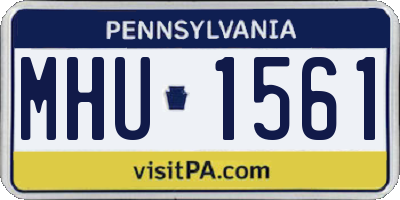 PA license plate MHU1561