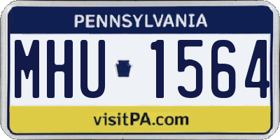 PA license plate MHU1564