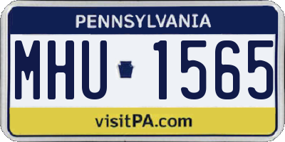 PA license plate MHU1565