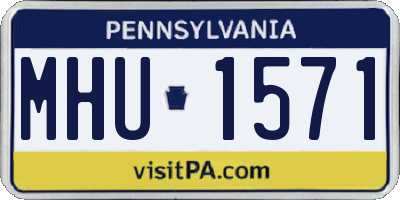 PA license plate MHU1571