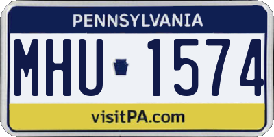 PA license plate MHU1574
