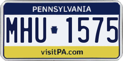 PA license plate MHU1575