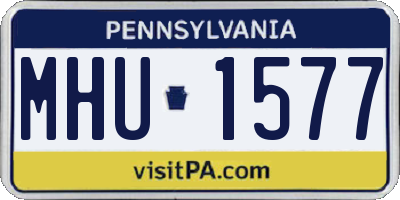 PA license plate MHU1577