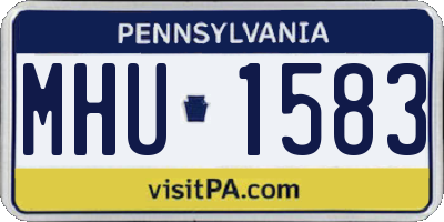 PA license plate MHU1583