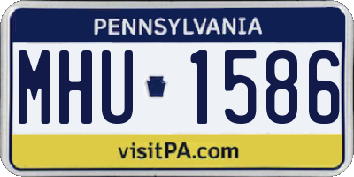 PA license plate MHU1586