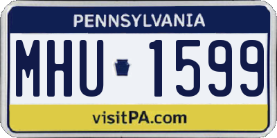 PA license plate MHU1599