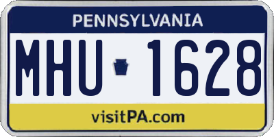 PA license plate MHU1628