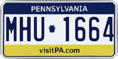 PA license plate MHU1664