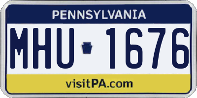 PA license plate MHU1676