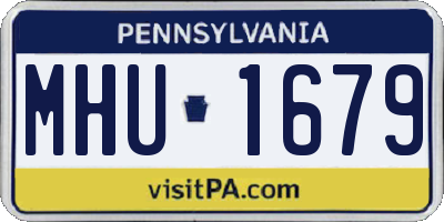 PA license plate MHU1679