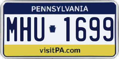 PA license plate MHU1699