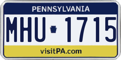PA license plate MHU1715