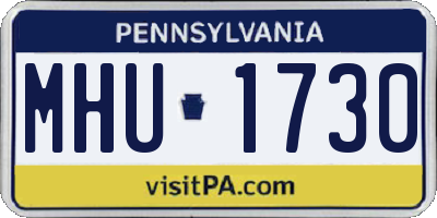 PA license plate MHU1730