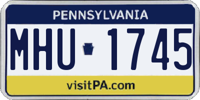 PA license plate MHU1745