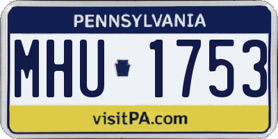 PA license plate MHU1753