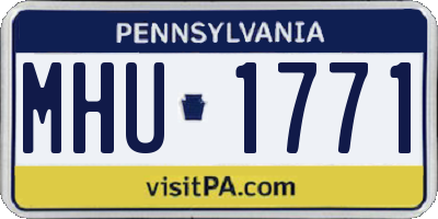 PA license plate MHU1771