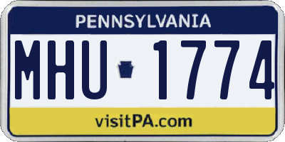 PA license plate MHU1774