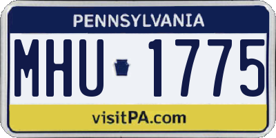 PA license plate MHU1775