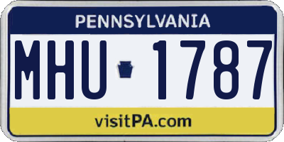 PA license plate MHU1787